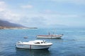 Boats on Naiguata beach in Venezuela