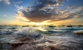 Boats in the ocean Royalty Free Stock Photo