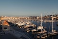 Boats in the old port and modern buildings in Marseille, France Royalty Free Stock Photo