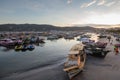 Boats parked in the bay in Brazil in a beautiful sunny day