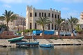 Boats parking in front of the coast on Rasheed city