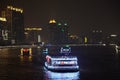 Boats on Pearl river at night Royalty Free Stock Photo