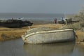 Boats and people at Koteshwar, Kutchh , India Royalty Free Stock Photo