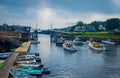 Boats in Perkins Cove harbor in Maine Royalty Free Stock Photo