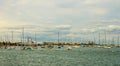 Boats and Pier in Lake Michigan Royalty Free Stock Photo