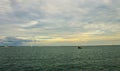 Boats and Pier in Lake Michigan Royalty Free Stock Photo