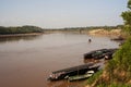 boats pier in the Madre de Dios River, Puerto Maldonado, Peru