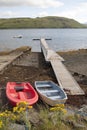 Boats on Pier; Skye Royalty Free Stock Photo