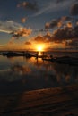 Boats Pier at Sunset