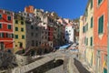 Boats placed in the village of Riomaggiore, 5 terre, Liguria, Italy