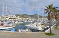 Boats in Port de Sitges, Barcelona Royalty Free Stock Photo