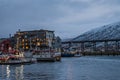 Tromso harbour in winter Royalty Free Stock Photo