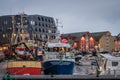 Tromso harbour in winter Royalty Free Stock Photo