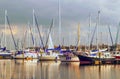 Boats in the port of Holland Royalty Free Stock Photo
