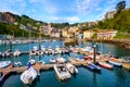 Boats in the port of Mutriku town, Basque Country, Spain Royalty Free Stock Photo