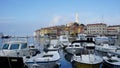 Boats in the port of Rovinj