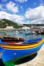 Boats in Port of Sesimbra. Royalty Free Stock Photo