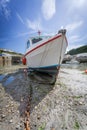 Boats in porthleven harbour Royalty Free Stock Photo