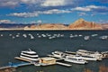 Boats on Powell lake - the recreation area in Utah, Us