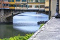 Boats on the River Arno near the Ponte Vecchio