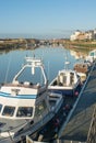 Boats on river Arun at Littlehampton, Sussex, England Royalty Free Stock Photo