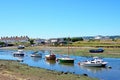 Boats on the River Axe, Axmouth. Royalty Free Stock Photo