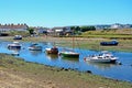 Boats on the River Axe, Axmouth. Royalty Free Stock Photo