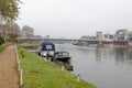 Marlow Oxfordshire with the bridge in the background Royalty Free Stock Photo