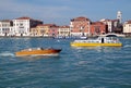 River buses and houses of Venice, Italy