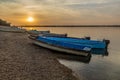 Boats on the river Nile in Abri, Sud Royalty Free Stock Photo