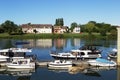 Boats on the River Saone, Tournus, Bergundy, France