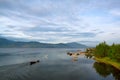 The boats on the river, sea, lake Royalty Free Stock Photo