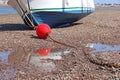 Boats on the River Teign, Devon, at low tide Royalty Free Stock Photo