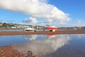 Boats on the River Teign at low tide Royalty Free Stock Photo