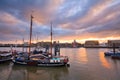 Boats on river Thames in London. Royalty Free Stock Photo