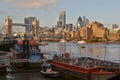 Boats River Thames Tower Bridge London skyline Royalty Free Stock Photo