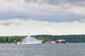 Boats sailing in Baltic sea in Stockholm, Sweden