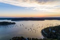 Boats sailing out of a channel in Northern Sydney, Bayview