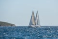 Boats in sailing regatta on the sea. Royalty Free Stock Photo