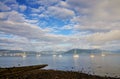 Boats sailing on the river Clyde