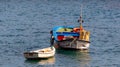 Boats on the sea. Beautiful colors