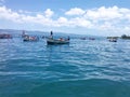 Boats at sea,botes en el mar Royalty Free Stock Photo