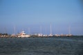 The boats on a sea port in maroma beach, near the mooring Royalty Free Stock Photo