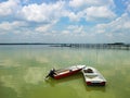 Boats by the seaside village