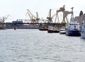 Shipyard and the sea in Mangalia, Romania