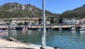 Boats on the shore of Kalkbay Harbor Royalty Free Stock Photo