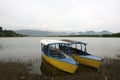 Boats in Situ Cileunca, Pangalengan, West Java, Indonesia Royalty Free Stock Photo