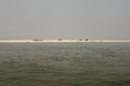 Boats in a slum near the river in Mandalay, Myanmar Royalty Free Stock Photo