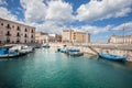 Boats in the small port of Syracuse, Sicily (Italy)