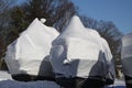 Boats with Snow and Shrink Wrap